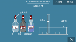 苯、甲苯与酸性高锰酸钾溶液的作用